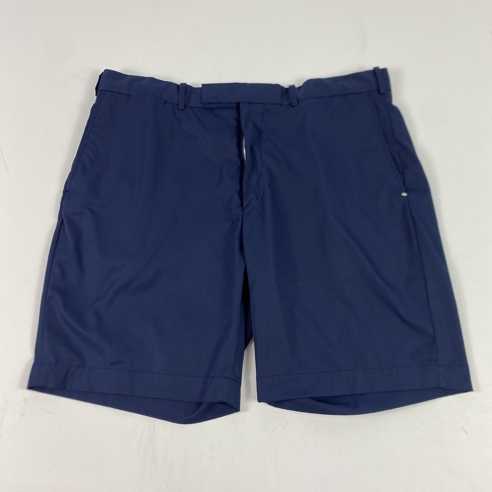 RLX Ralph Lauren Shorts Mens 38 Blue Golf Chino Performance 9 Inch Inseam